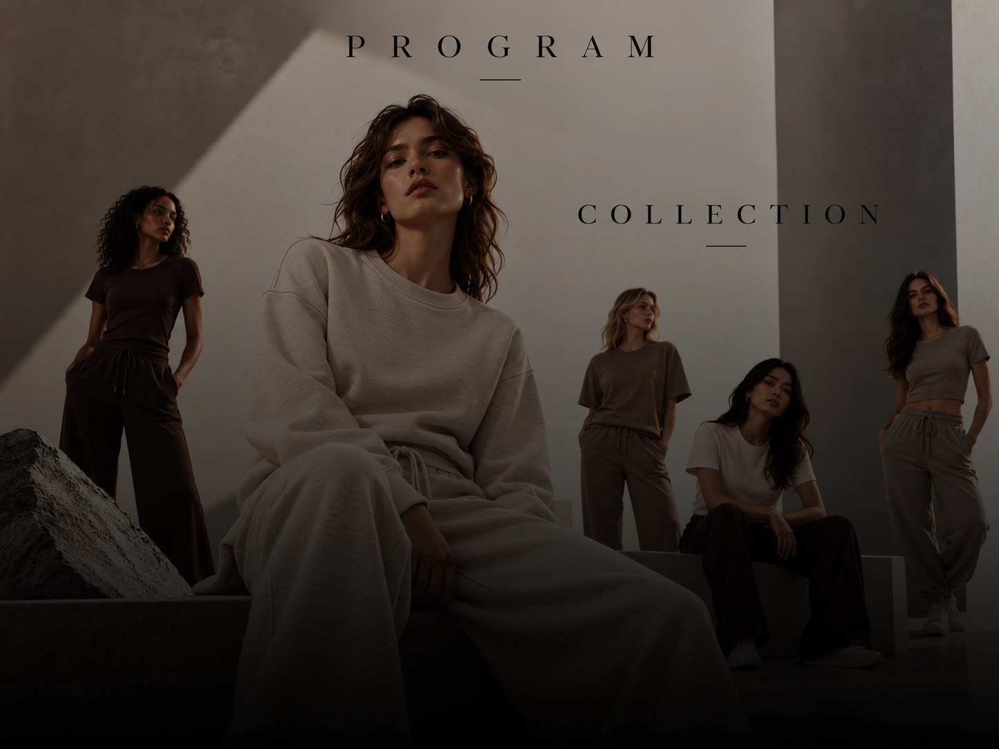 Coordinated cut-and-sew knit apparel collection program with multiple garment references