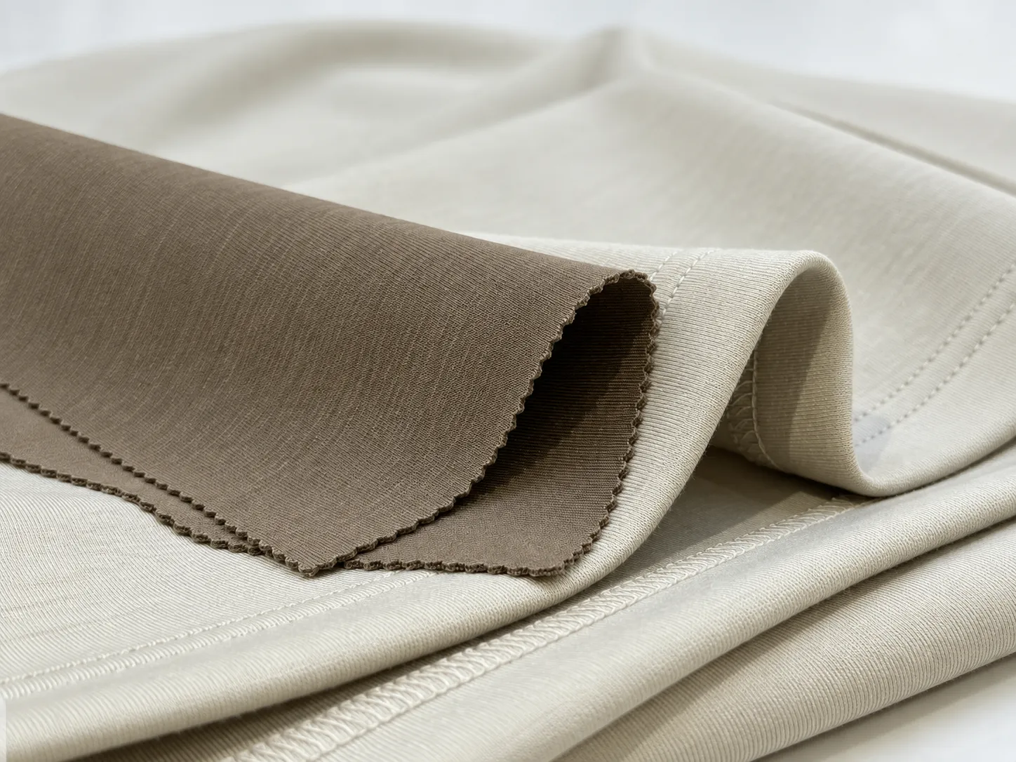 Structured double knit fabric for hoodie and sweatshirt development