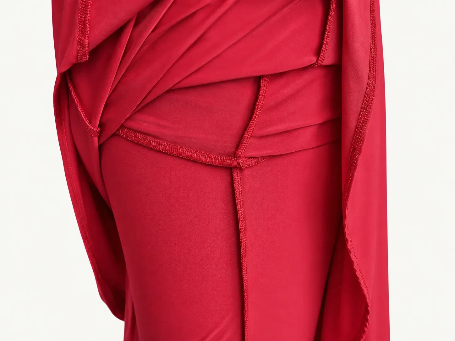 Knit dress coverage lining and layering construction detail