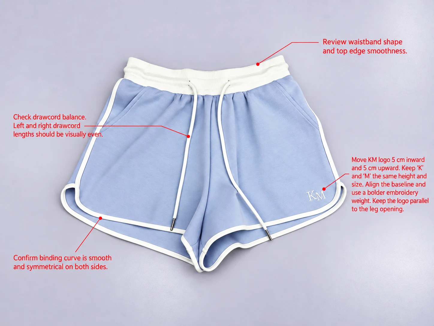 First knit garment sample being reviewed for fit, measurements and construction