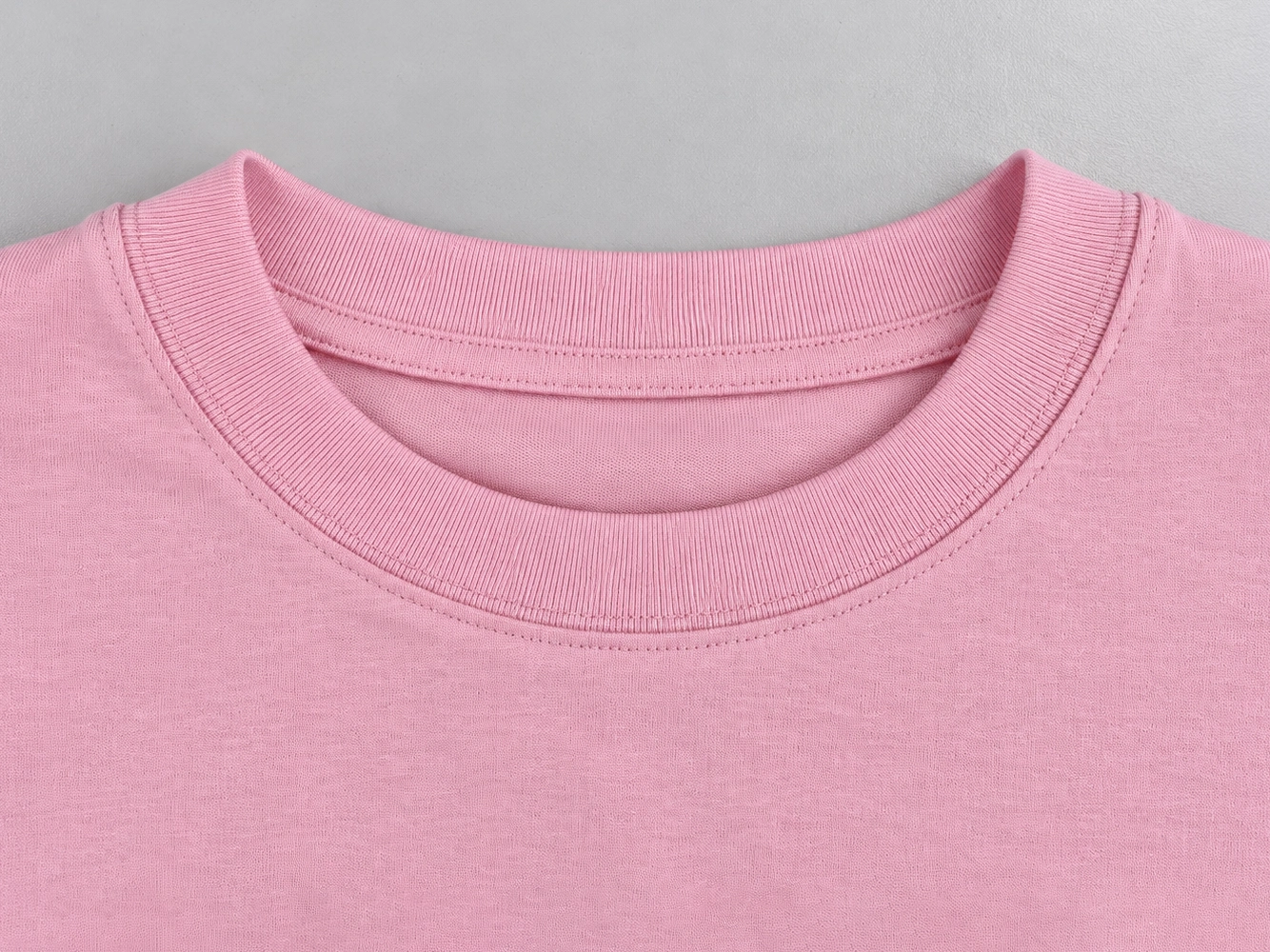 Knit neckline construction detail