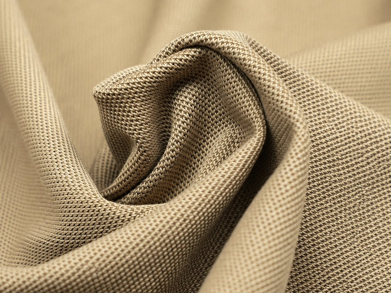 Pique knit fabric textured surface