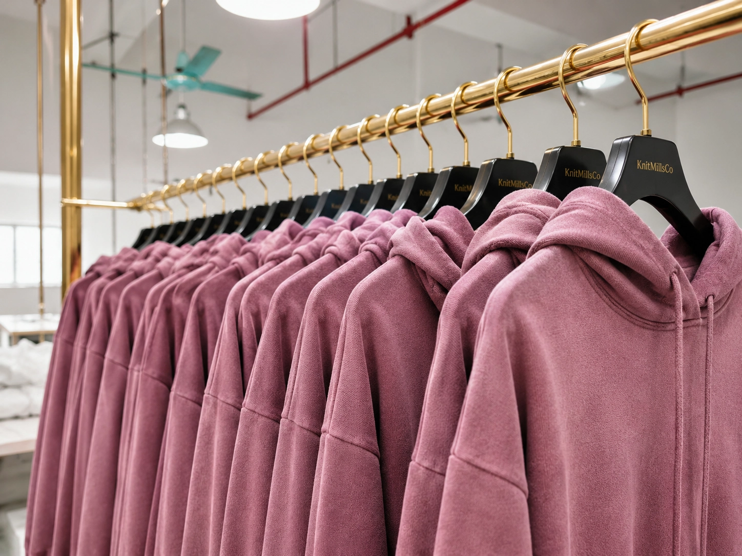 Finished garment batch compared against approved appearance reference