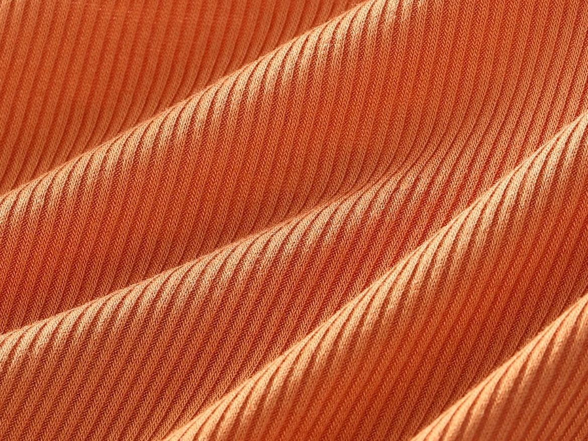 Rib knit fabric structure stretch and recovery