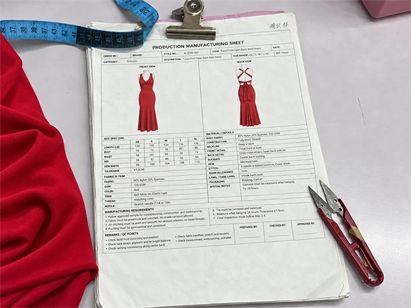 Approved knit apparel development references
