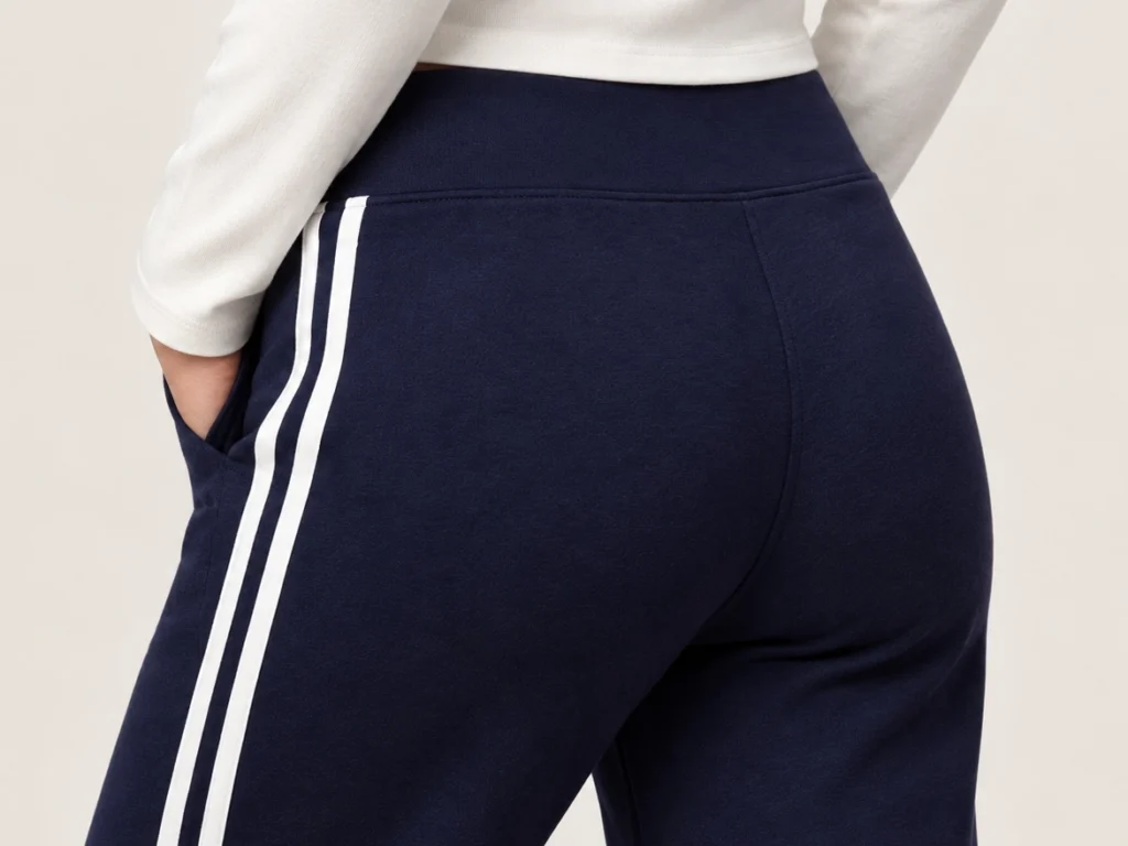 Wide Waistband & Curved Front Pocket