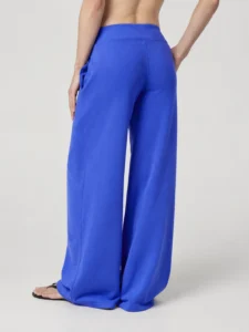 Custom Women’s Wide Leg Sweatpants with Ribbed Waistband and Side Pockets