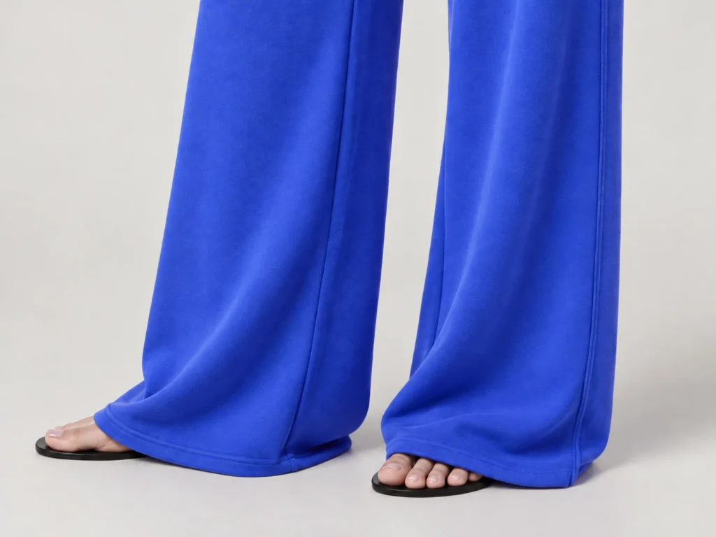Relaxed Wide-Leg Silhouette & Open Hem Finishing