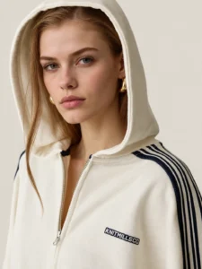 Custom Women’s Cropped Zip Hoodie and Wide-Leg Tracksuit Set