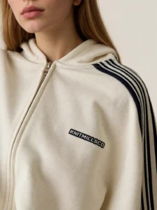 Custom Women’s Cropped Zip Hoodie and Wide-Leg Tracksuit Set
